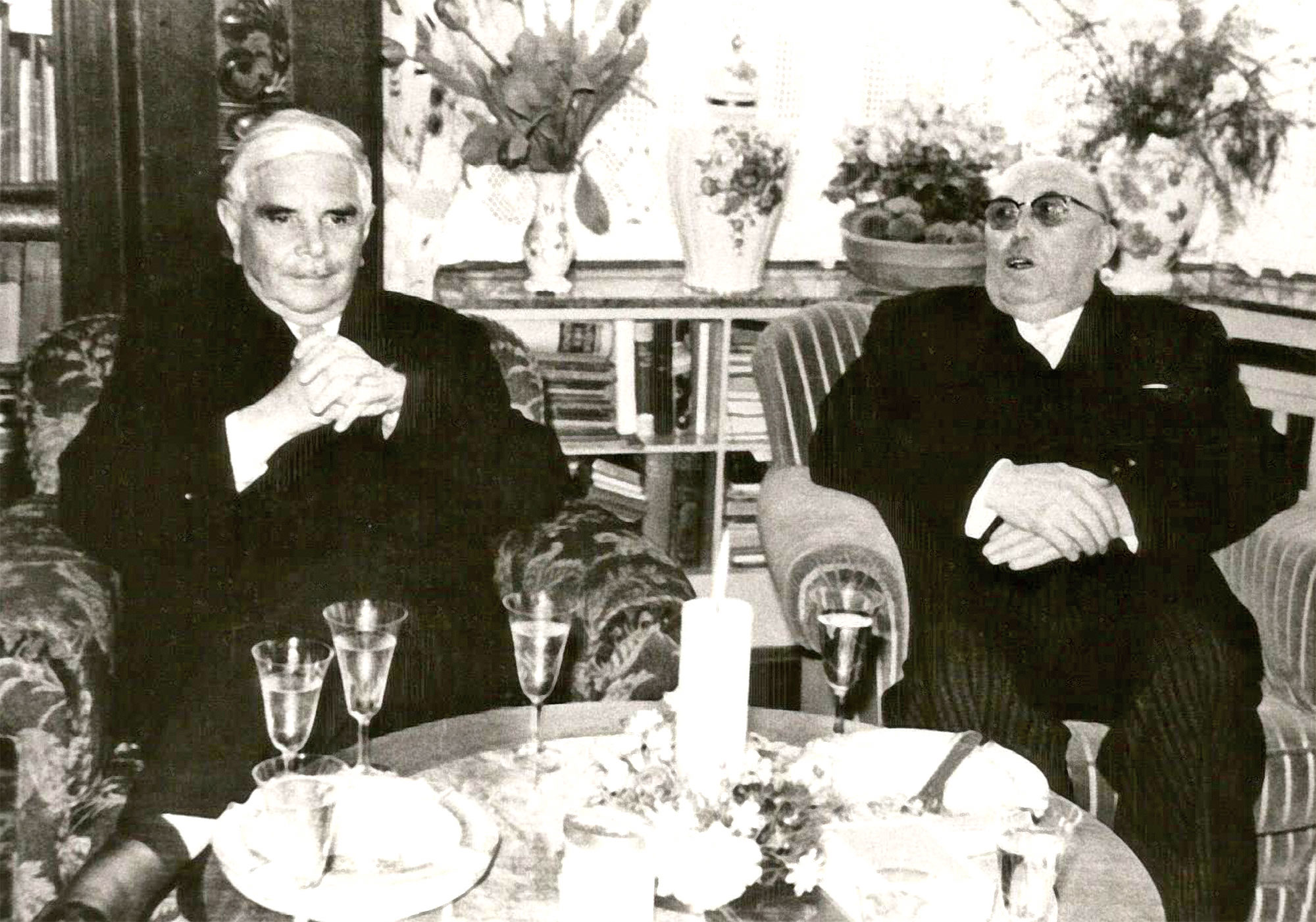Richard Freudenberg (links) und Wilhelm Brück